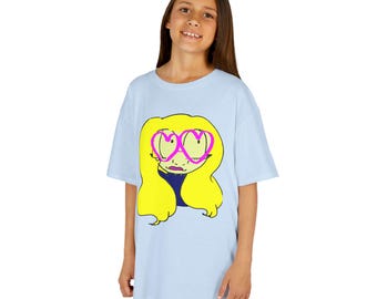 Bright Hearts Kids Tee: Fun Cartoon Graphic, Heavy Cotton T-Shirt