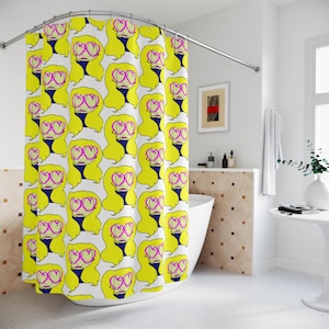 Vibrant Retro Shower Curtain - Fun Bathroom Decor, Colorful Shower Curtain, Trendy Home Accessory, Gift for Friends, Pop Art