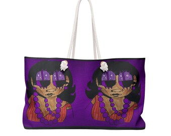 Oversized Weekender Bag: Spun Polyester Travel Tote