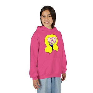 Youth Vintage-Inspired Cartoon Hoodie, Playful Sweatshirt for Kids
