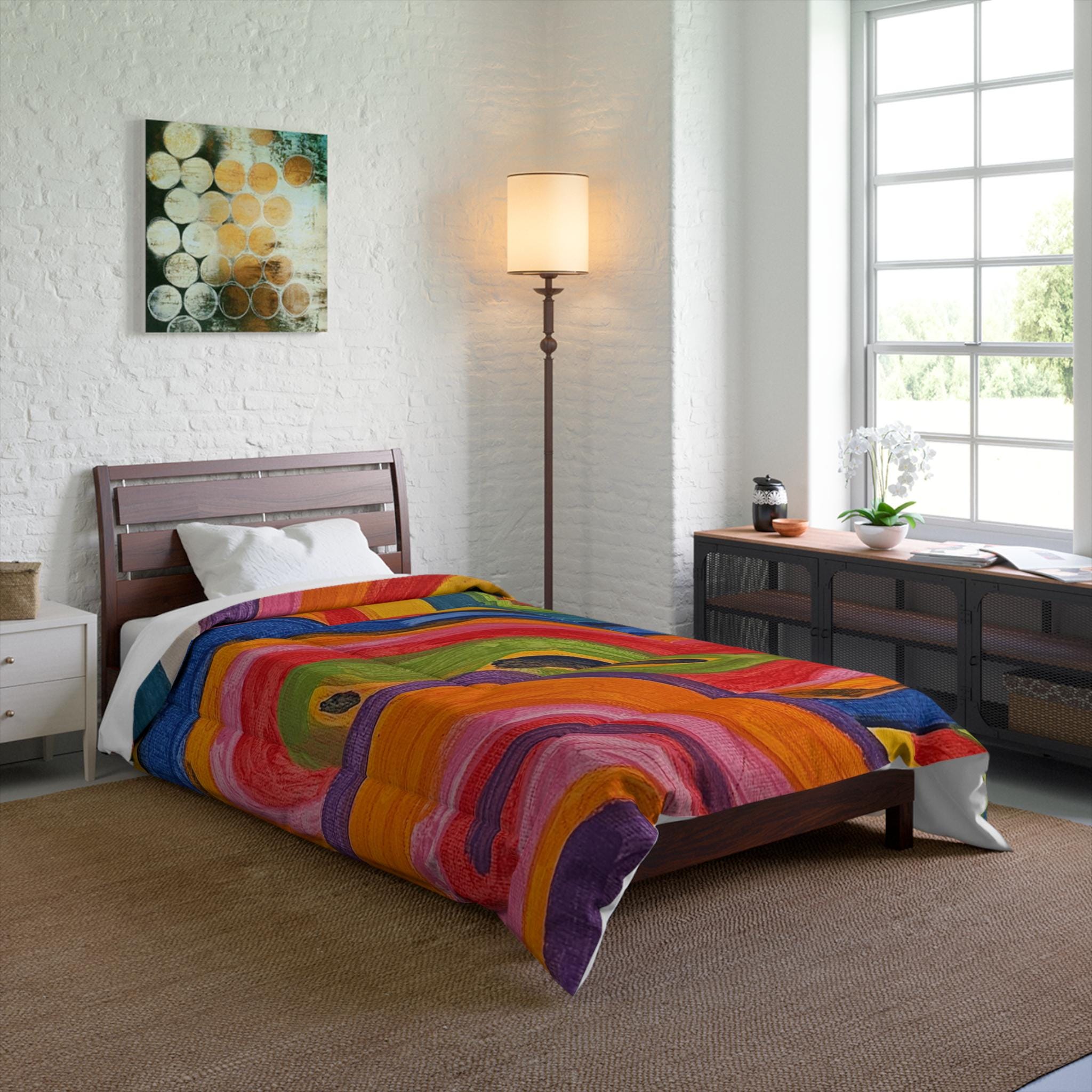 Abstract Art Comforter: Cozy Polyester Blanket - Etsy