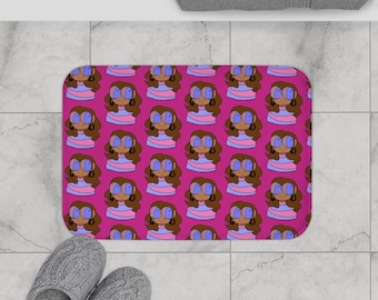 Whimsical Cartoon Bath Mat: Memory Foam Microfiber, Anti-Slip