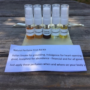 All Natural Perfume Sprayer Gift Pack, First Aid Kit of Perfumes