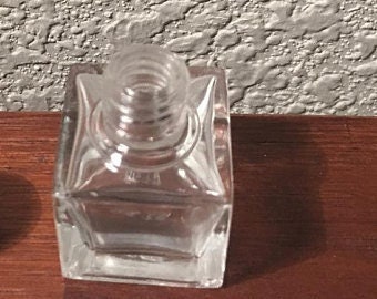 6 ml EMPTY Luxury Clear Glass Perfume bottle, NO CAP, 13/415 neck, square bottle, cube bottle