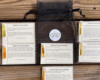 Organic Natural Perfume Samples: Oriental florals, fruity, chypre