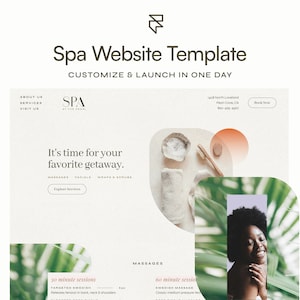 Spa Website Template for Massage Therapists and Estheticians
