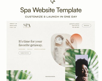 Spa Website Template for Massage Therapists and Estheticians