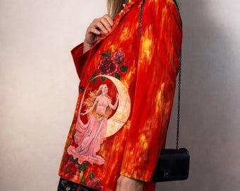 Custom Hand-Painted Denim Jacket – Personalized Wearable Art