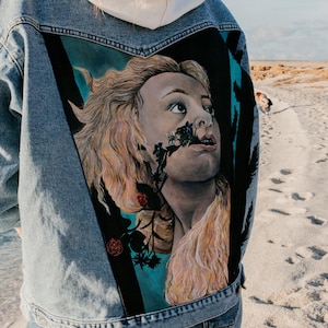 Custom Hand-Painted Denim Jacket – Personalized Art, Unique Design, Fully Customizable, Handmade, Gift for Her & Him, Wearable Art