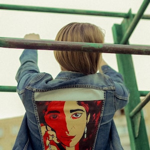 Custom Hand-Painted Denim Jacket – Unique Wearable Art with Your Design, Personalized Gift, Anime, Portrait, Abstract, Any Idea