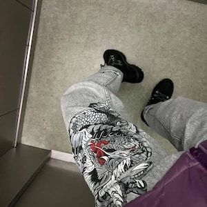 Hand Painted Jeans - Custom Denim Pants, Unique Artistic Clothing, Festival Outfit, Personalized Painted Jeans, Streetwear Style