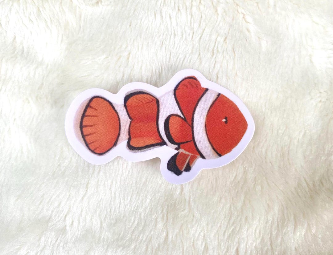 Clownfish Sticker | Waterproof Matte Vinyl Animal Decal - Etsy