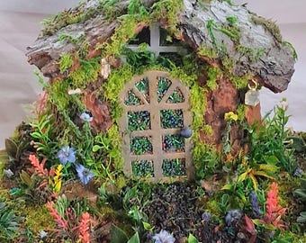 Lantern Light Lodge Fairy Home- Handmade Fairy House