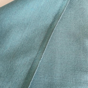 Tecido de lã azul-petróleo vintage - Anglo Mill Textile 2,25 jardas