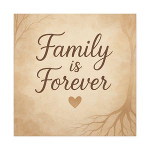 Family is Forever Canvas Wall Art: Heartwarming Home Decor