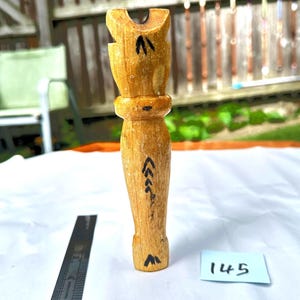 Handcrafted Oja, Igbo Flute. African Musical Instrument with Nsibidi inscription