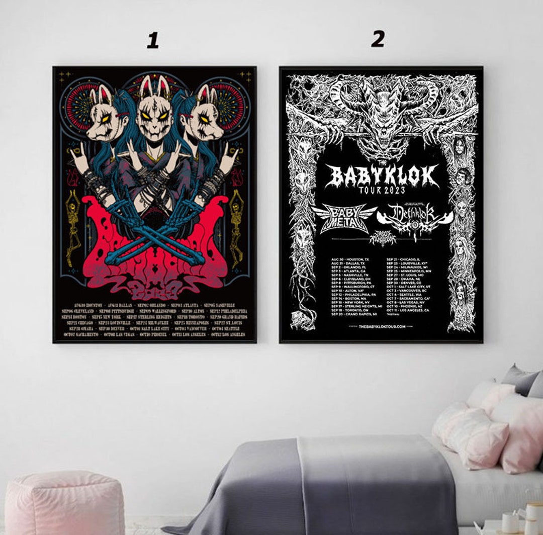 Babymetal the Babyklok Tour 2023 Poster Gift for Fans Etsy