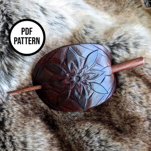 Geometric Leather Hair Stick - PDF Pattern for Leatherwork