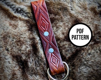 Tooled Leather Skirt Hike with Dwarven Knotwork - PDF Pattern for Leatherwork