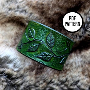 Vines Leather Cuff Pattern - PDF Pattern for Leatherwork