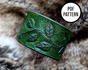 Vines Leather Cuff Pattern - PDF Pattern for Leatherwork