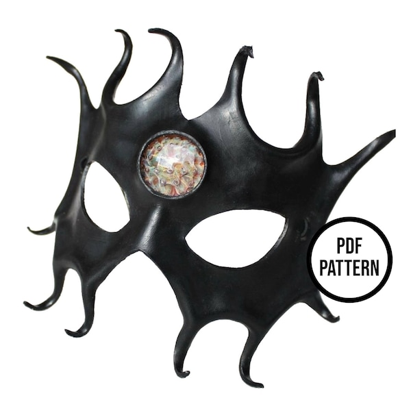 Leather Mask with Cabochon Inlay- PDF Pattern