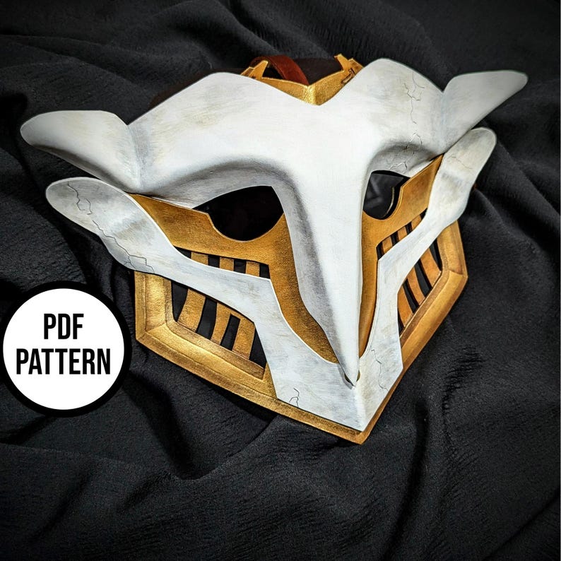 Angular Patterns Mask Ekko Mask Pattern From Arcane - PDF Pattern for Leather - Etsy