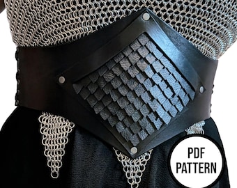 Dragon Rider Leather Corset Belt - PDF Pattern for Leatherwork