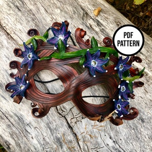 Woodland Fairy Mask - PDF Pattern for Leather