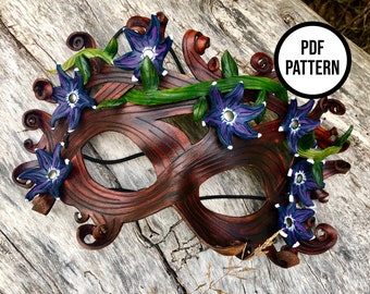 Woodland Fairy Mask PDF Pattern for Leather