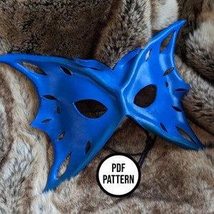 Butterfly Mask PDF Pattern for Leather