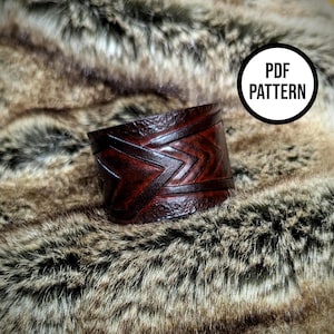 Dwarven Warrior Leather Cuff Pattern - PDF Pattern for Leatherwork