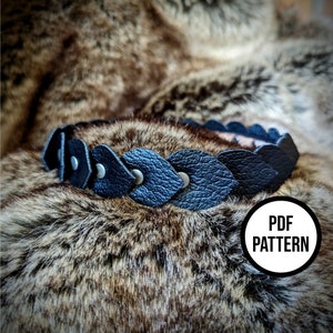 Läderhalsband och hängen i drakskala: Cosplay PDF-mönster