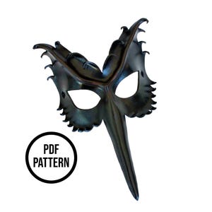 Bird Mask PDF Pattern for Leather