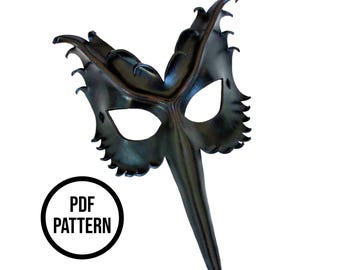 Patrón PDF de máscara de pájaro para cuero