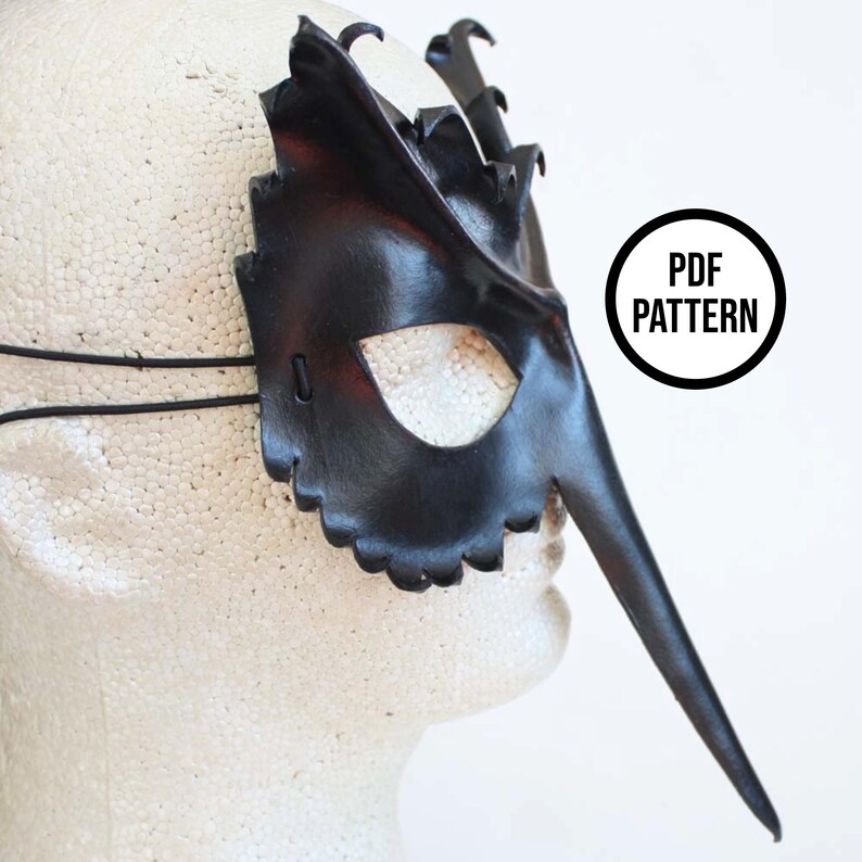 Bird Mask PDF Pattern for Leathercraft - Etsy