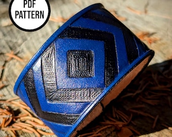 Patrón de puños de cuero Mountain King: Patrón PDF para cosplay cotidiano y marroquinería