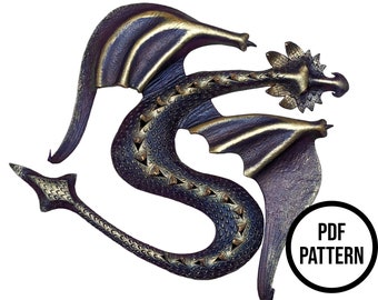 Leather Dragon Pattern for Decoration or Wall Hanging