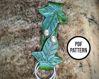 Cinturón de cuero con forma de hoja de Mallorn - Patrón PDF para marroquinería