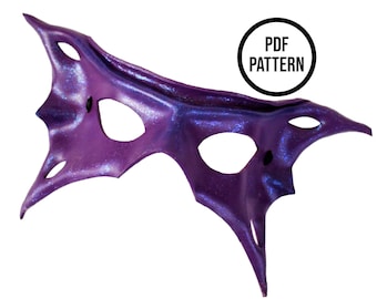Butterfly Mask PDF Pattern for Leather
