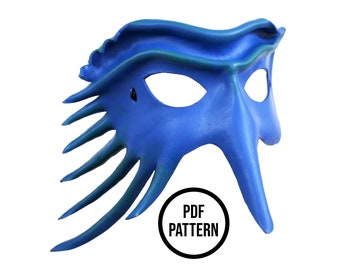 Spiky Mask PDF Pattern for Leather