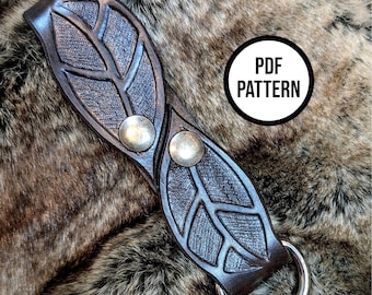 Cinturón de hoja de cuero - Patrón PDF para marroquinería