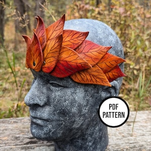 Leather Leaf Crown - PDF Pattern for Leather