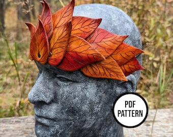 Leather Crown - Leaf PDF Pattern for Leather