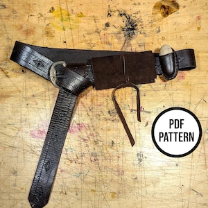 Aragorn Cosplay Gürtel Schnittmuster (enthält Zubehör!) - PDF Schnittmuster für Leathercraft