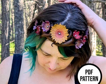 Hobbit Flower Crown - PDF Pattern for Leathercraft