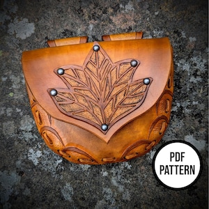 Leather Belt Pouch - PDF Pattern for Leatherwork