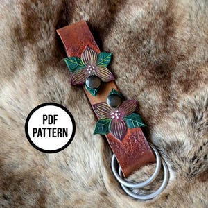 Flower Belt Loop - PDF Pattern for Leathercraft