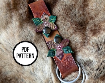 Flower Belt Loop - PDF Pattern for Leathercraft