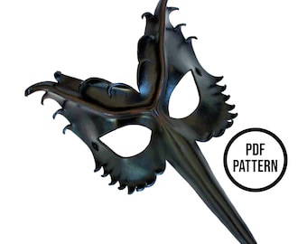 Bird Mask PDF Pattern for Leather